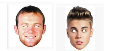 Lot de masti cu diferite personaje