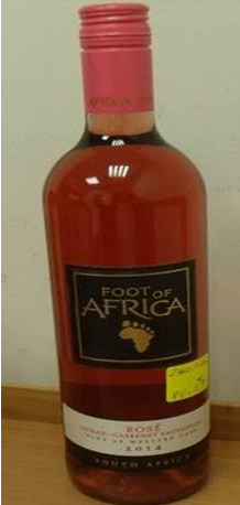 Vin Sud Africain rosé 2014 NF 75 CL FOOT OF AFRICA